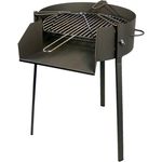 vidaXL Holzkohlegrill Kohlegrill mit Standbeinen Imex el Zorro Grill Schwarz Ø 60 x 75 cm kreisförmig 