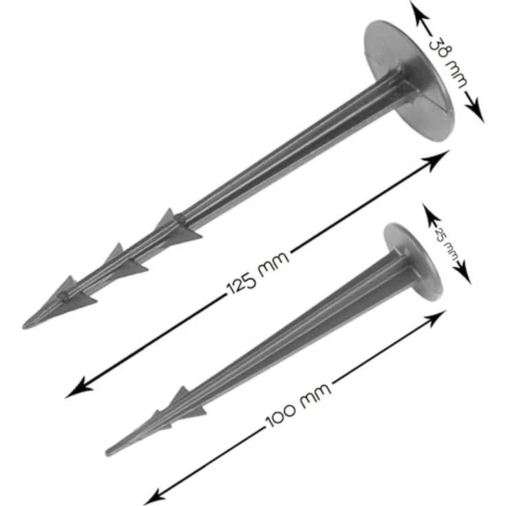 BooGardi Erdanker Kunststoff · 100mm 100 Stück · 100mm / 125mm · Unkrautvlies Haken · Camping Heringe · Erdnägel Bodenplane · Zeltbefestigung Boden · Bodenanker Gartenvlies – Bild 4