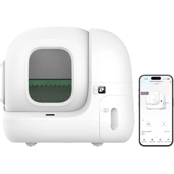 PETKIT Pura Max 2.0 Automatische Katzentoilette, selbstreinigendes Katzenstreu, xSecure/Geruchsbeseitigung/APP-Control/maximale Kapazität von 76 l für mehrere Katzen, weiß