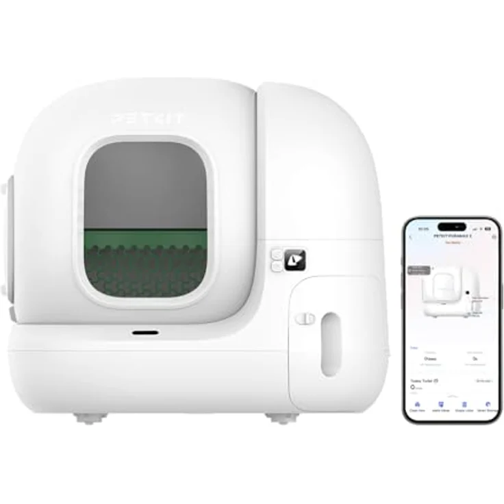 PETKIT Pura Max 2.0 Automatische Katzentoilette, selbstreinigendes Katzenstreu, xSecure/Geruchsbeseitigung/APP-Control/maximale Kapazität von 76 l für mehrere Katzen, weiß – Bild 1