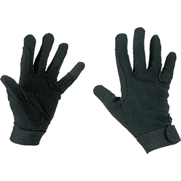 Reithandschuhe Baumwolle Jersey Gr.M schwarz