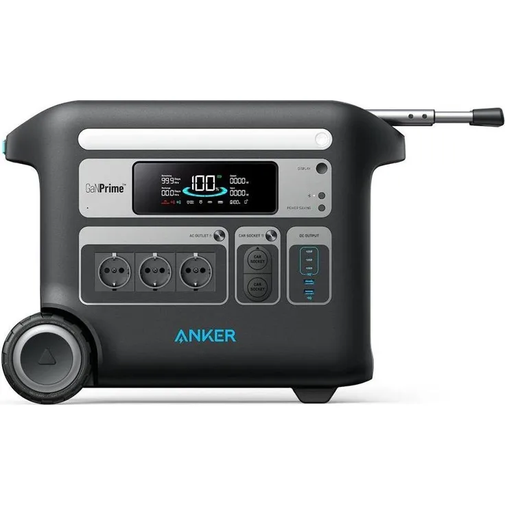 Anker Solix F2000, Power Station mit 2048 Wh, 3 AC-Anschlüssen und HyperFlash-Technologie, sturzfest