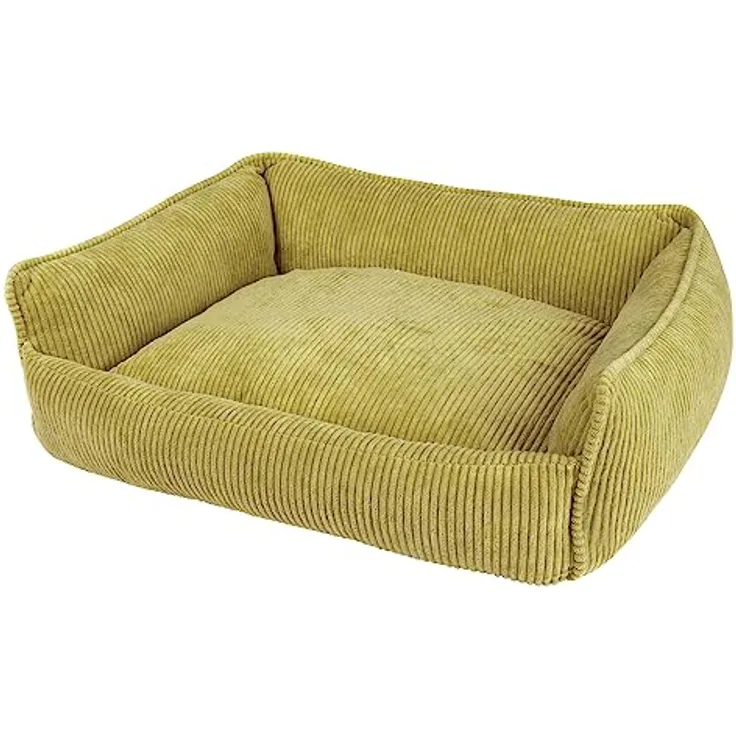 Nobby 61910 Komfortbett eckig KIREK Limone mit Wendekissen, waschbar bis 30°C