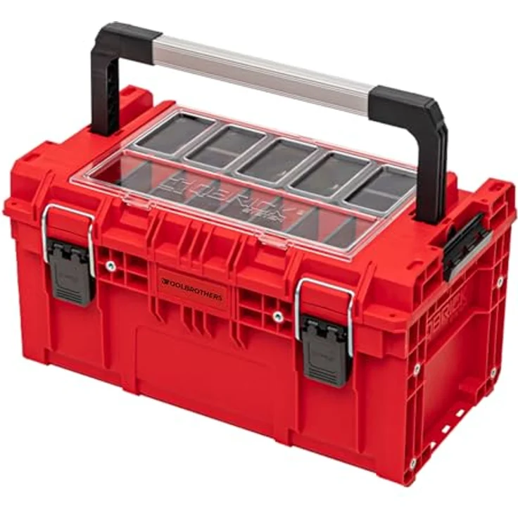 Tool Brothers RHINO PRIME Toolbox 250 Expert RED ULTRA HD Custom, stapelbar, wasser- und staubdicht mit Organizer, 535 x 327 x 277 mm, 26 Liter Kapazität – Bild 2