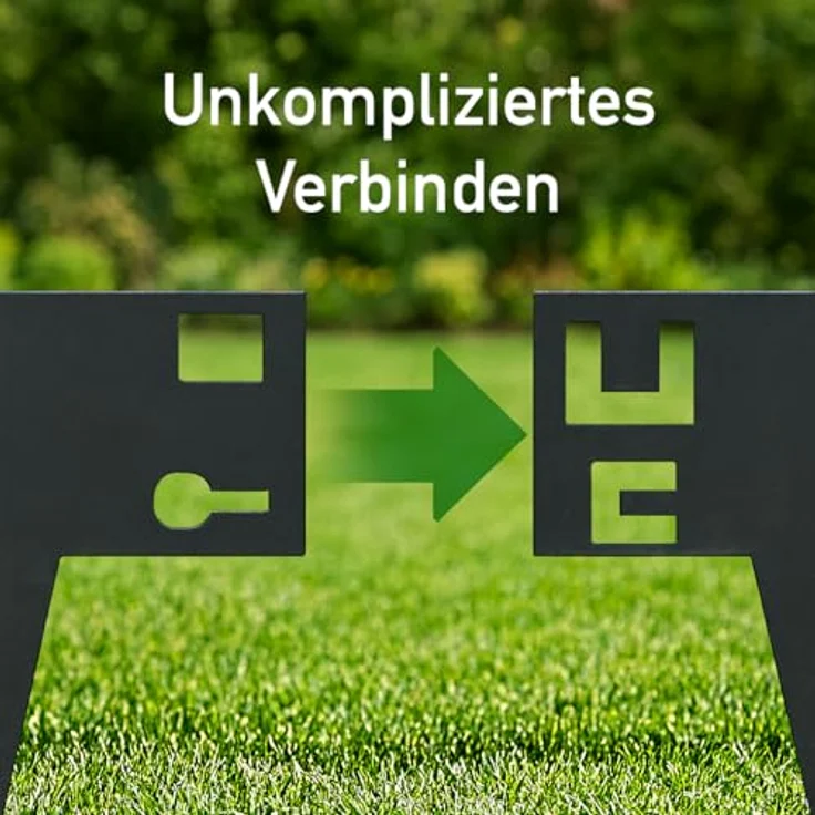 INTERGARDEN Rasenkante Metall Anthrazit, Beeteinfassung 6m, 16cm Höhe, lackiert, verzinkter Stahl – Bild 2