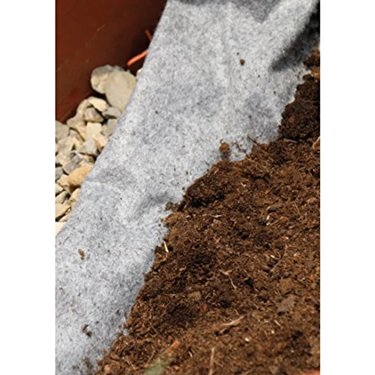 Dehner Trenn-Vlies, Oberflächentrennung, Unkraut- und Insektenschutz, 16 x 0.9 m, Vlies, hellgrau – Bild 2