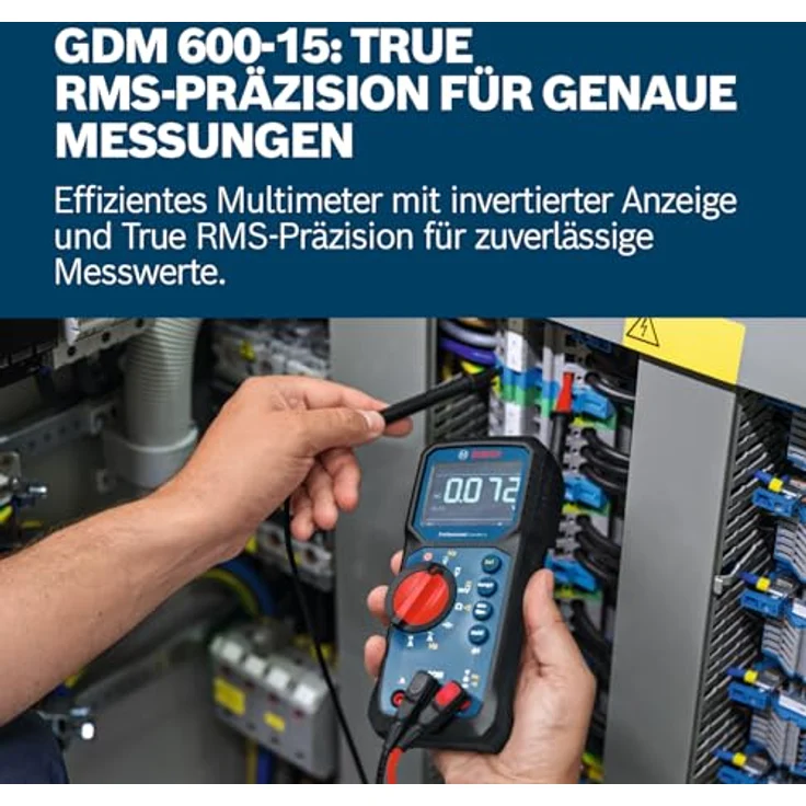 Bosch Professional GDM 600-15, Multimeter mit True RMS-Messungen, IP65, großen LCD-Display und kompaktem Design – Bild 3