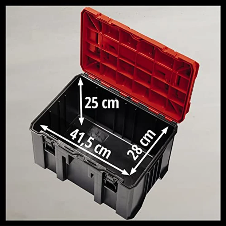 Einhell Werkzeugkoffer E-Case M, Polypropylen Koffer für große Werkzeuge, spritzwassergeschützt - Preisvergleich – Bild 11