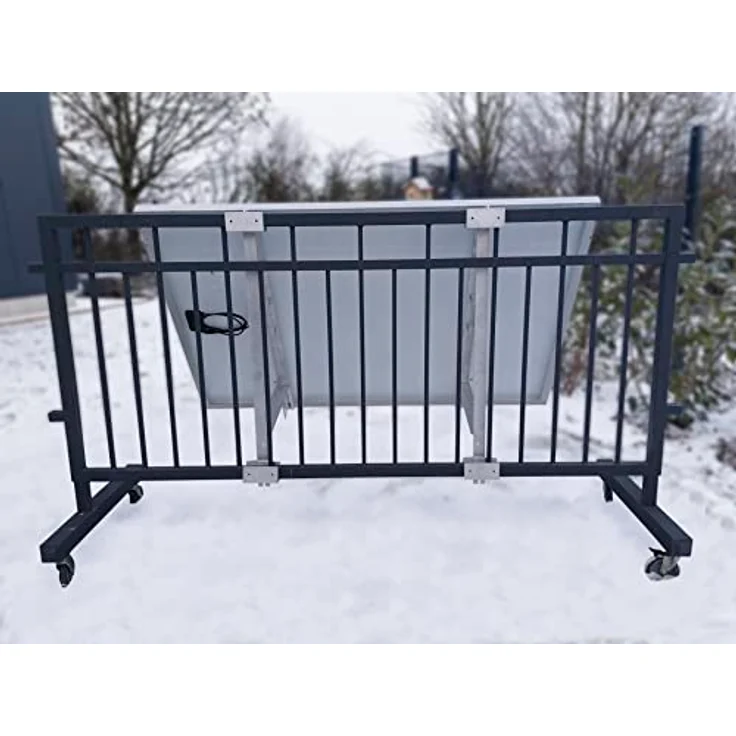 Technaxx BALCONY POWER, Solarmasthalterung aus Aluminium, freistehend und wandmontiert, grau, 1050 mm x 60 mm – Bild 6