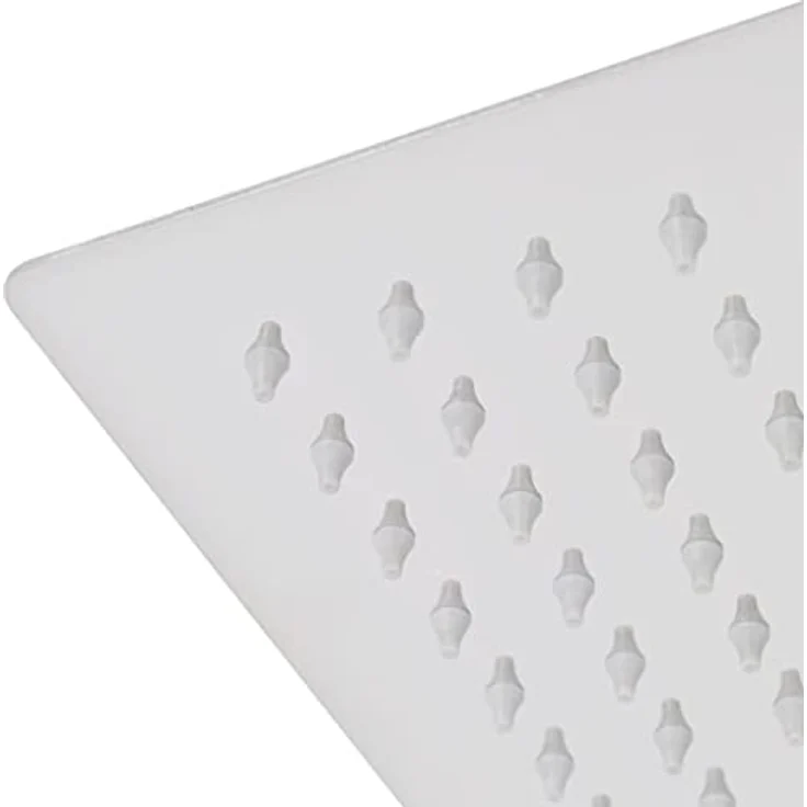 vidaXL Brausegarnitur aus Edelstahl, quadratisch, 20 x 20 cm, mit Anti-Kalk-Düsen - vidaXL – Bild 6