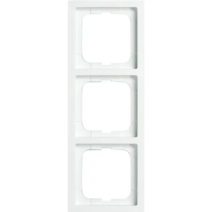 Busch-Jaeger Future Linear Abdeckrahmen 1723-184K, 3-fach in Studioweiß, Kunststoffrahmen für Schalterprogramm
