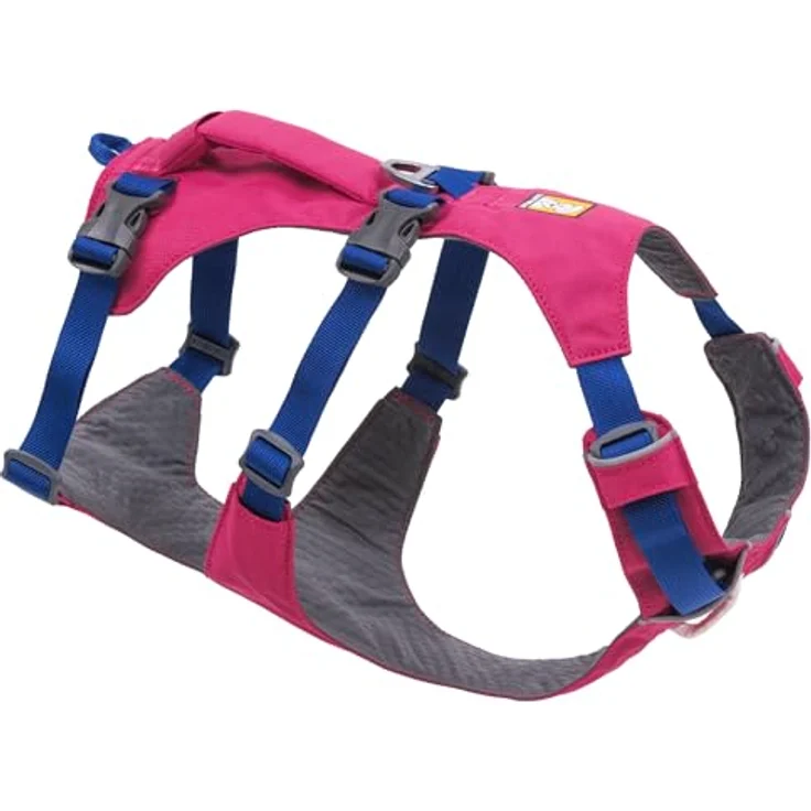 Ruffwear Flagline Hundegeschirr mit Griff, Lleichtes, Verstellbares Gehgeschirr, 3 Leinenbefestigungspunkte, verstärktes Gurtband und starker V-Ring aus Metall Alpenglow Pink Large/X-Large – Bild 1