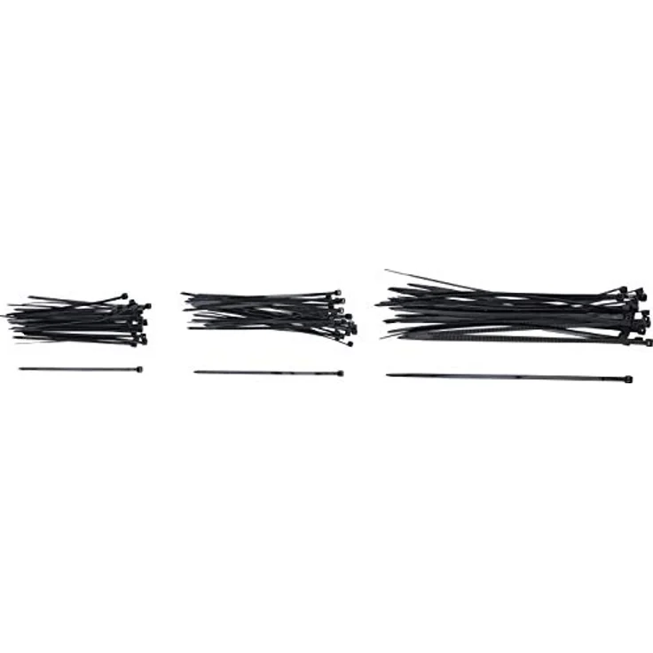 BGS Diy 1789 | Kabelbinder-Sortiment | 75-tlg. | schwarz | 100 - 120 - 200 mm | Set | Nylon – Bild 2