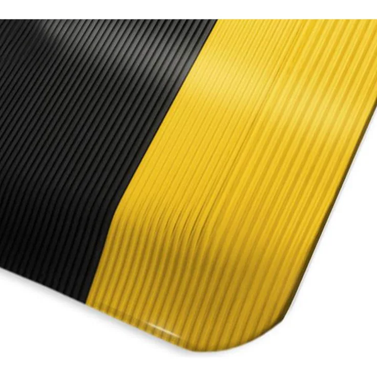 ETM Bodenschutzmatte Heavy-Duty Ripp, 60 x 90 cm, robuste Anti-Ermüdungsmatte für industrielle Anwendungen