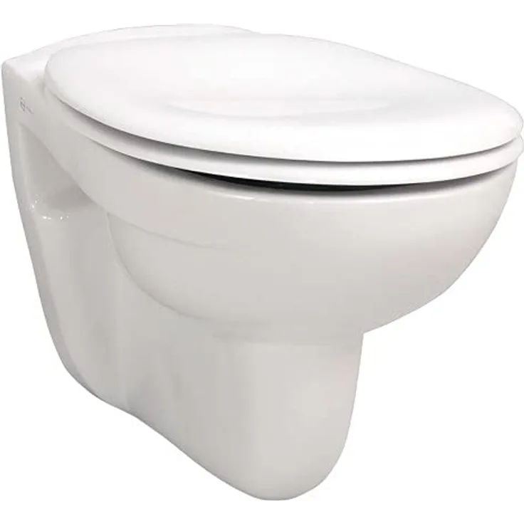 SANICOMFORT Wand WC »Base«, Flachspüler, weiß, mit Spülrand