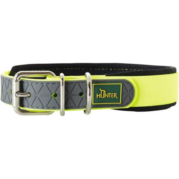Hunter Hunde-Halsband Convenience neon-gelb M-L – Bild 1
