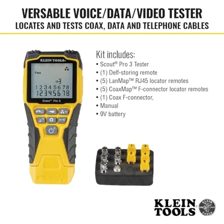 Klein Tools Kabeltester VDV501-851 Audio-Video, Netzwerk, Telekommunikation – Bild 4