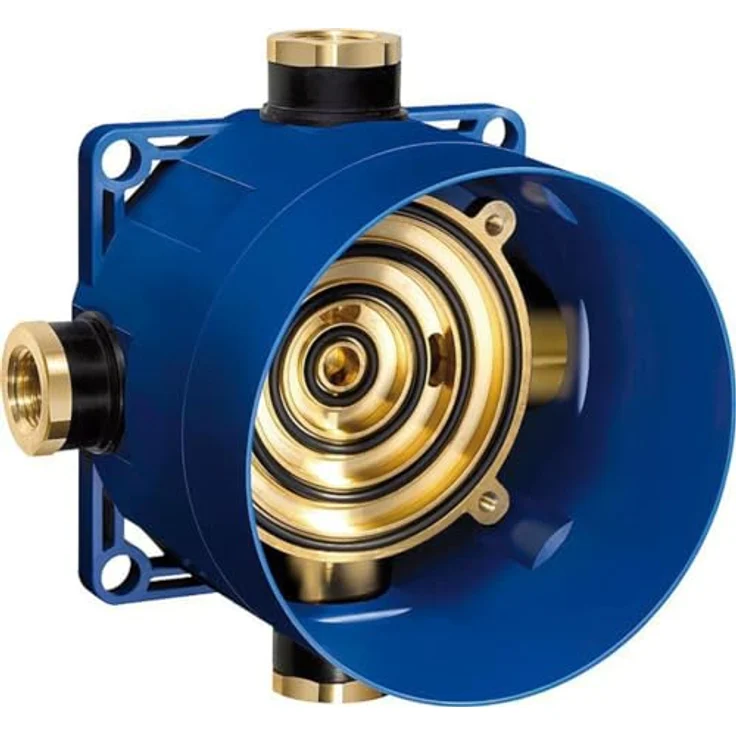 heinrichschulte Duscharmatur tec box Rohbauset, UP-Bade/Brausearmatur Einhebel/Thermostat mit Geräuschentkopplung und Montagetiefenausgleich – Bild 2