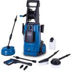 Scheppach HCE2800 Hochdruckreiniger, 180 bar, 480 l/h, 5 m Schlauch, inkl. Fahrvorrichtung, Schlauchtrommel & 10-tlg. Zubehör