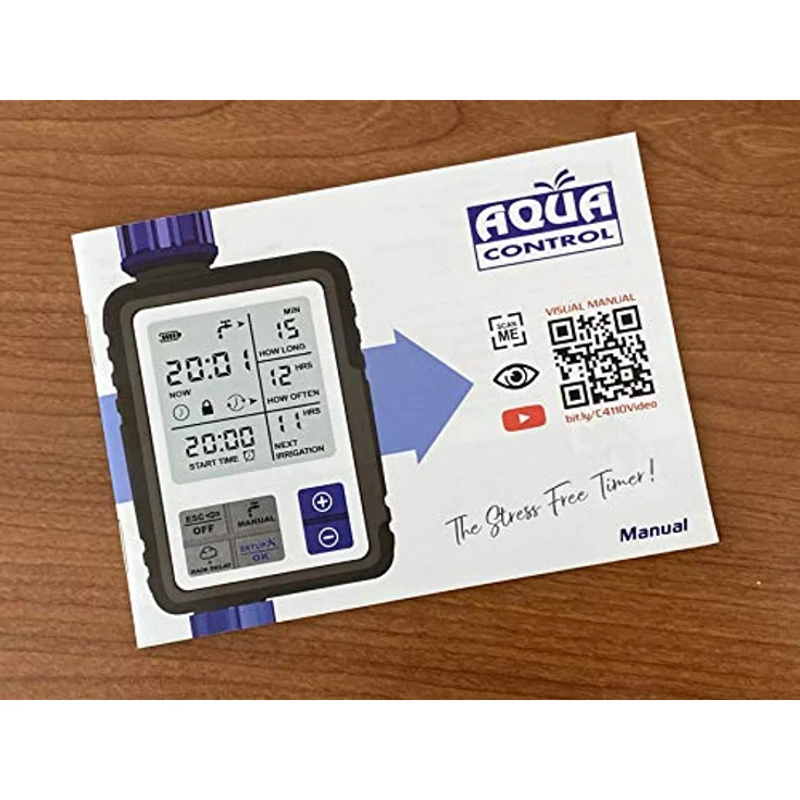 AQUA CONTROL C4110 Digital Bewässerungsgerät mit extrem einfachem Panorama-Display. Full Vision 2 Programmierer Beobachten Sie alle Programmierinformationen auf die Vez, schwarz – Bild 5