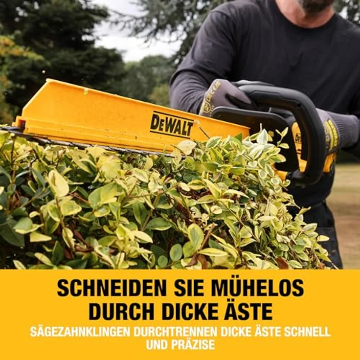DEWALT DCMHT567N Akku-Heckenschere 60cm Dual-Action Schwert, 25 mm Schnittbreite, ergonomischer D-Handle Griff, bürstenloser Motor – Bild 2