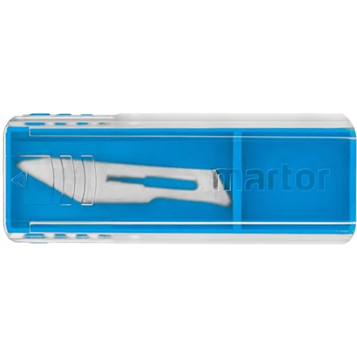 MARTOR Skalpellklingen Nr. 1031, 10er Set Ersatzklingen für Grafikmesser, 7,5 mm, scharf, 1-fach nutzbar, für präzise Schneidarbeiten – Bild 3