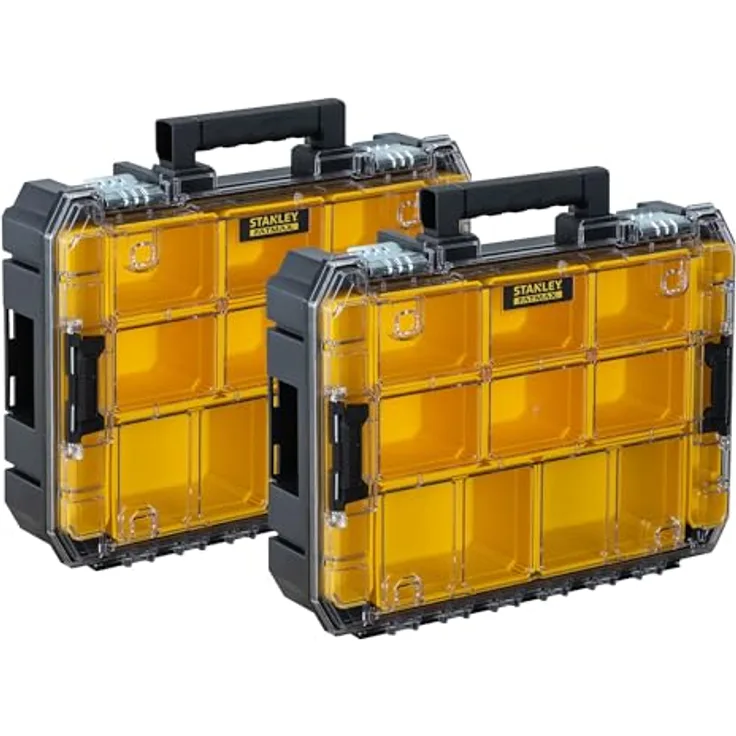 Stanley fatmax pro-stack™ Organizer Duo-Pack, System-Koffer mit 10 herausnehmbaren Schalen und 20 kg Belastungskapazität