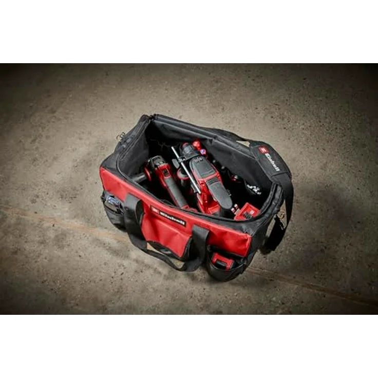 Einhell Tasche Bag 56/29 für Werkzeuge & Zubehör, langlebig mit verstärktem Boden, Tragegurt, Tragegriff, verschiedene Taschen und Fächer – Bild 2