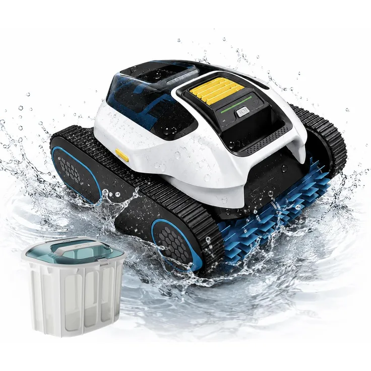Mammotion Spino E1, Kabelloser Poolroboter mit SmartArc Routenplanung, 210 Min Laufzeit, App Steuerung, für Pools bis 150 m², Extra Filterkorb