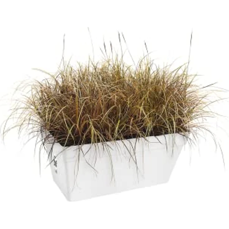 elho Loft Urban Terrace 70 - Übertopf für Außen - Ø 69.3 x H 32.5 cm - Weiß/Weiss – Bild 3