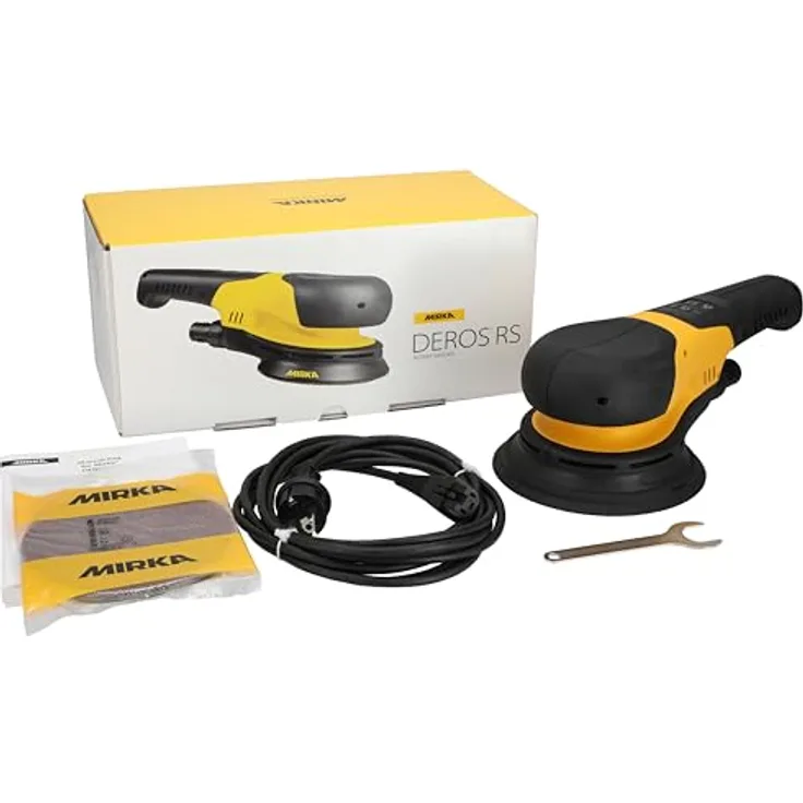 Mirka DEROS RS 600, Rotationsschleifer Ø 150 mm mit 750-W-Motor, Bluetooth-Konnektivität und einstellbarer Drehzahl von 750-2500 U/min