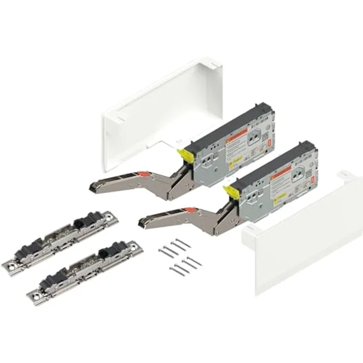 BLUM Kraftspeicher Set LF 930-2800 + Befestigung & Abdeckung weiß - Hochklappe