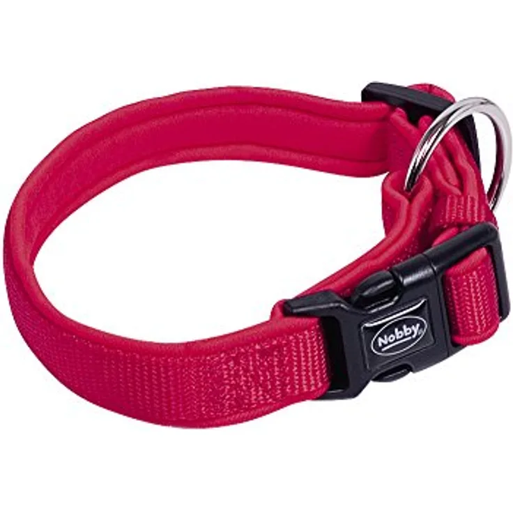 Nobby Halsband Classic Preno, rot / rot L: 450-65 cm, B: 25/35 mm, 1 Stück