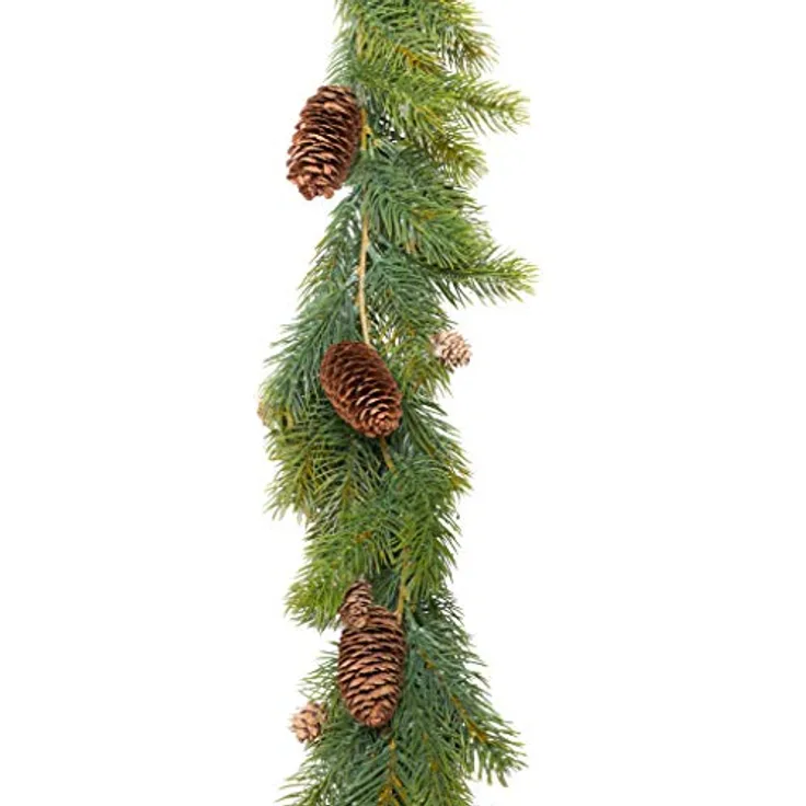 Botanic-Haus Künstliche Tannengirlande Oslo Tanne, 180 cm mit Zapfen für festliche Dekoration