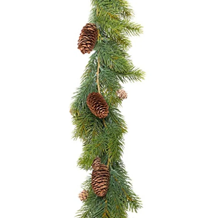 Botanic-Haus Künstliche Tannengirlande Oslo Tanne, 180 cm mit Zapfen für festliche Dekoration – Bild 1
