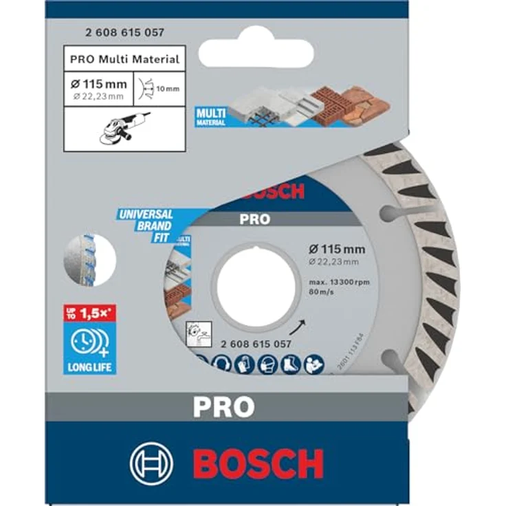 Bosch Professional Diamanttrennscheibe Standard für Universal (Beton und Mauerwerk, 115 x 22,23 mm, Zubehör Winkelschleifer) – Bild 3
