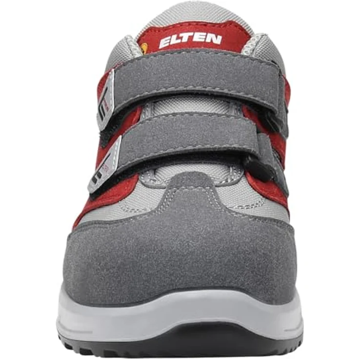 ELTEN TRAVIS XXT grey-red Easy ESD S1 Sicherheitsschuh, atmungsaktiv mit PU/PU Sohle, gepolsterter Lasche und ESD-fähiger Einlegesohle – Bild 5