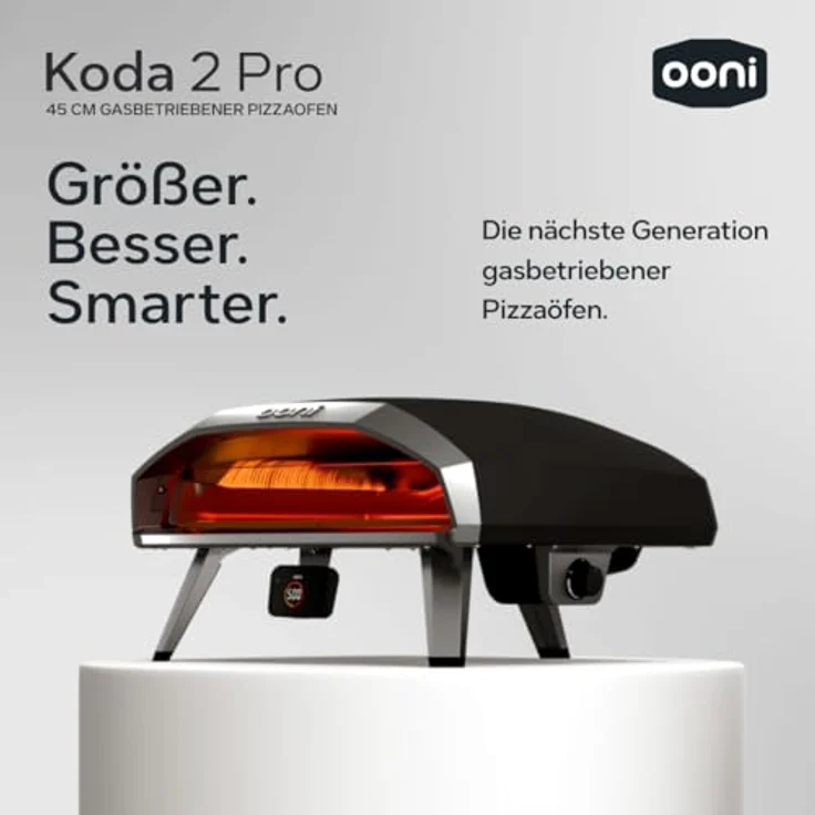 Ooni Koda 2 Pro, Gas Pizzaofen mit Bluetooth-fähigem Ooni Connect™ Digital Temperature-Hub, 500 °C Hitze, Glasvisier, großzügige Kochfläche – Bild 4