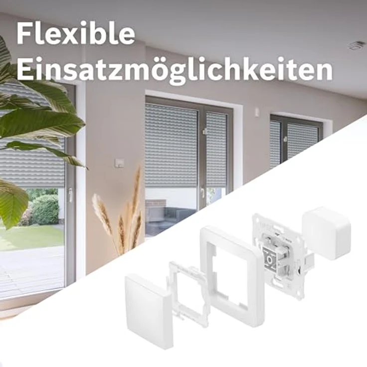 Bosch Smart Home Wandschalter für smarte Aktoren, platzsparender Einbau in Gerätedosen, kompatibel mit Licht-/Rollladensteuerung II, Relais und Dimmer – Bild 4