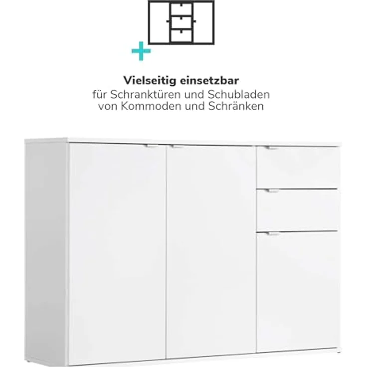 mokebo Möbelgriff Der Handliche (aus Metall) in Weiß, für Push-to-Open Möbel & Schränke – Bild 2