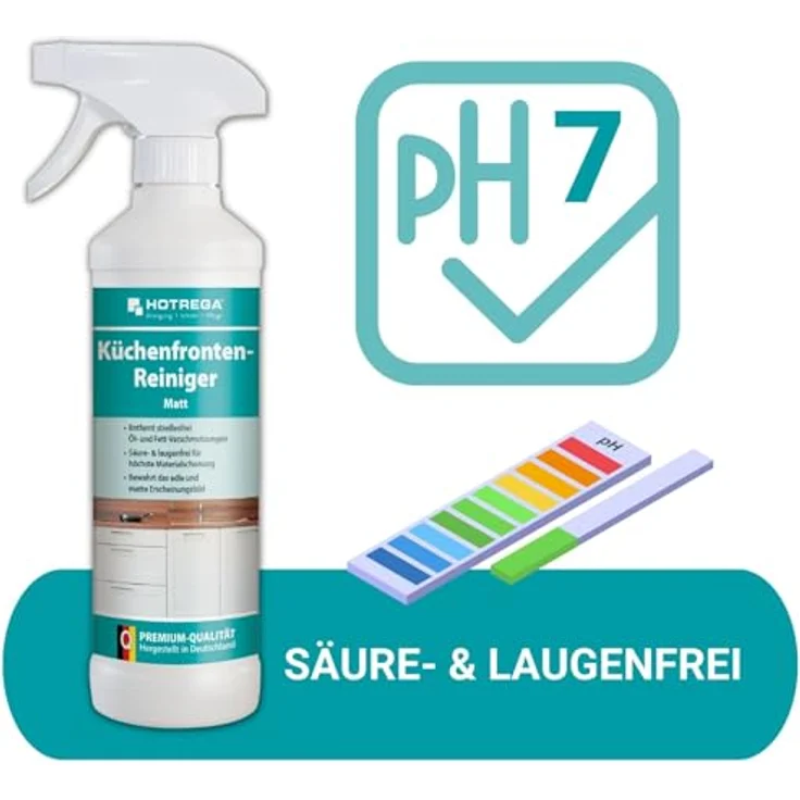 HOTREGA® Küchenfronten Reiniger matt, streifenfreier Intensivreiniger für matte Oberflächen, 500ml – Bild 7