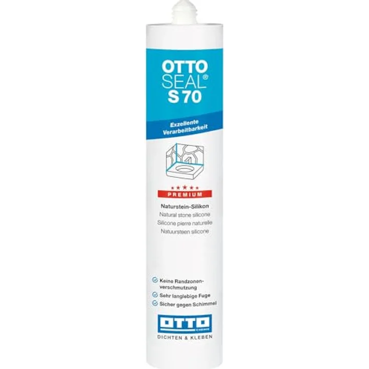 OTTOSEAL S 70 Premium-Naturstein-Silikon, 310ml C32 sandrot strukturiert, schimmelresistent, ideal für Bad, Küche & Wohnbereich – Bild 1