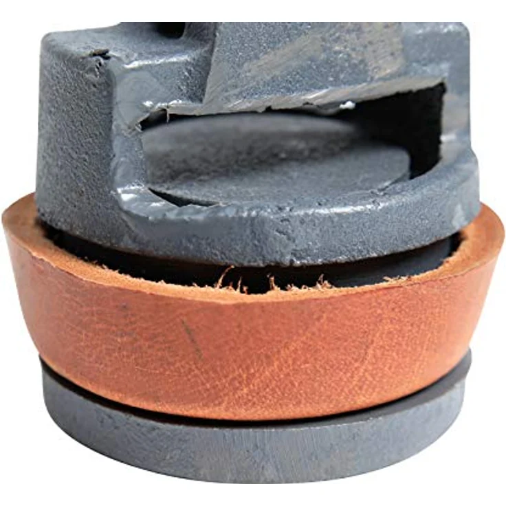 Xclou Kolben für Schwengelpumpe mit Rundflansch, Ersatzkolben komplett für Wasserpumpe mit Dichtung aus Leder Sprinklerpumpen, grün, 8 x 8 x 9,3 cm – Bild 6