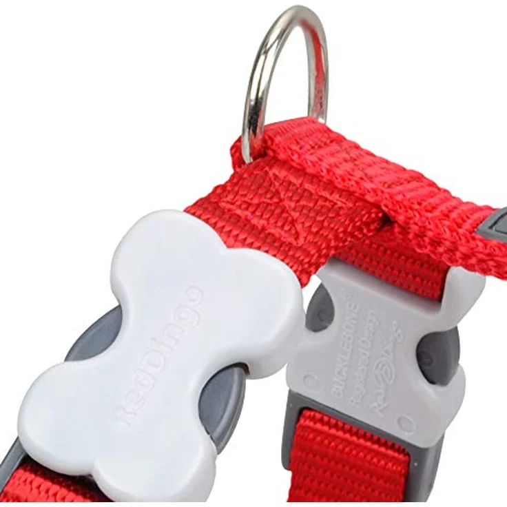 Red Dingo Hundegeschirr weich, verstellbar für Halsumfang 37-61 cm, Rot – Bild 2