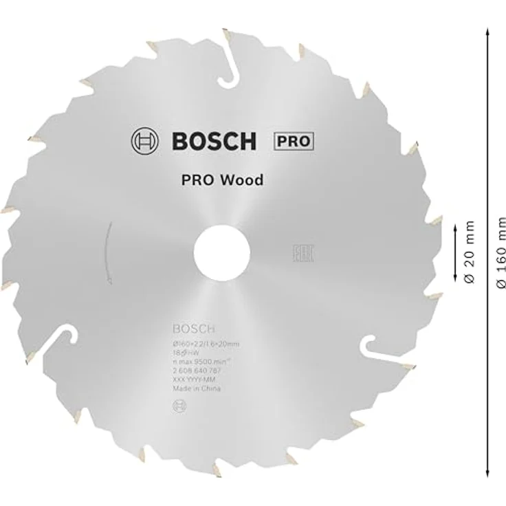 Bosch Professional Zubehör 2608640787 Kreissägeblatt Speedline Wood 160x20x2,2 mm, 18 – Bild 3