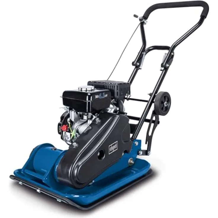 Scheppach Rüttelplatte HP1300S mit Fahrvorrichtung und Gummiplatte - 6.5HP (5904604903)
