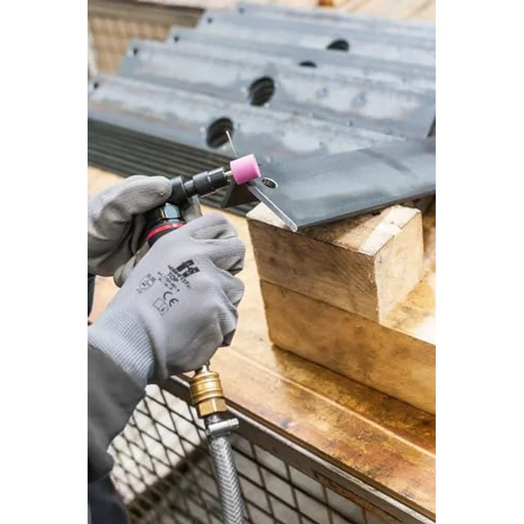 Vigor Druckluft-Stabschleifer, max. 20.000 U/min, 3 und 6 mm Spannfutter, 0,45 kg, inkl. Kälteisoliergriff, 6,3 bar – Bild 3