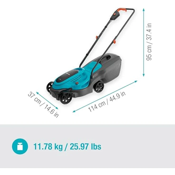 Gardena EasyMax 32/18V Akku-Rasenmäher, 18 V, 1 Akku 4 Ah, Schnittbreite 32 cm, ideal für Rasenflächen bis 200 m² – Bild 3