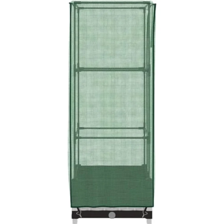 vidaXL Hochbeet Hochbeet mit Gewächshaus-Aufsatz Rattan-Optik 40x40x123 cm (1 St), Weiß, Stabiler Rahmen, Wasserfeste Abdeckung, Rattan-Look – Bild 6