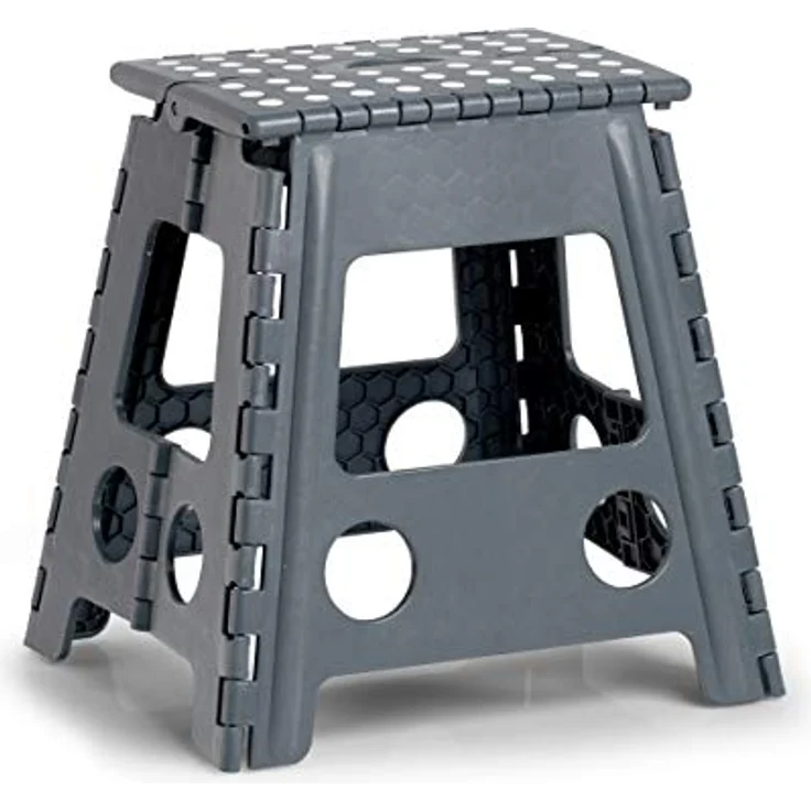 Zeller Tritthocker schwarz 1 Stufe, H: 39,0 cm, 150 kg belastbar, gummierte Füße für sicheren Stand – Bild 1